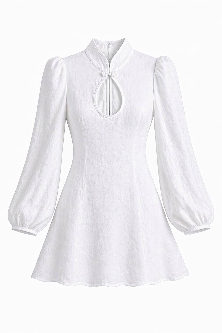 Yumeji Classic Linen Dress, Long Sleeve, the garment