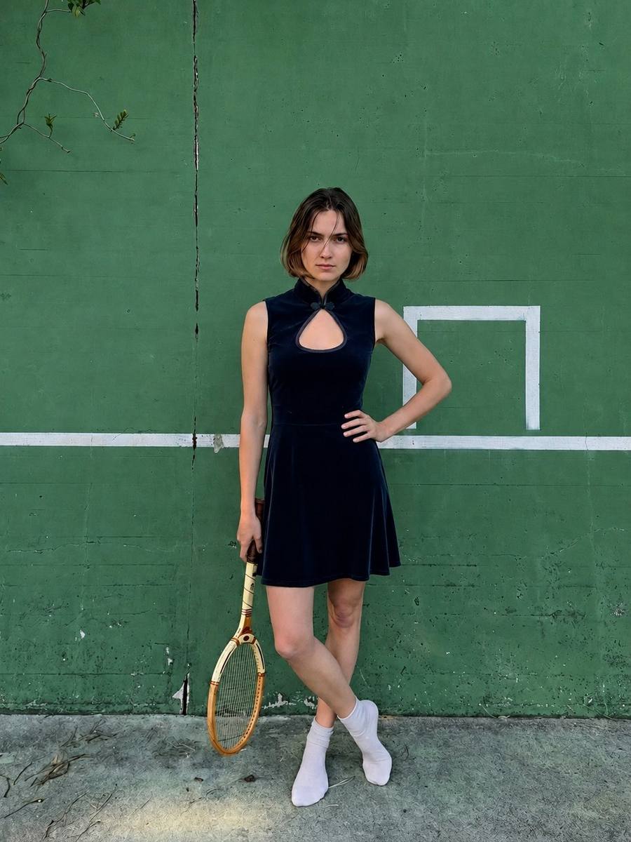 Yumeji Classic Velvet Dress, Sleeveless