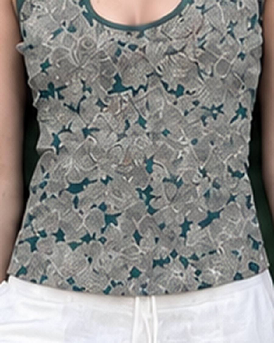 Yumeji Lilibet Blouse, Sleeveless, worn, at the bust
