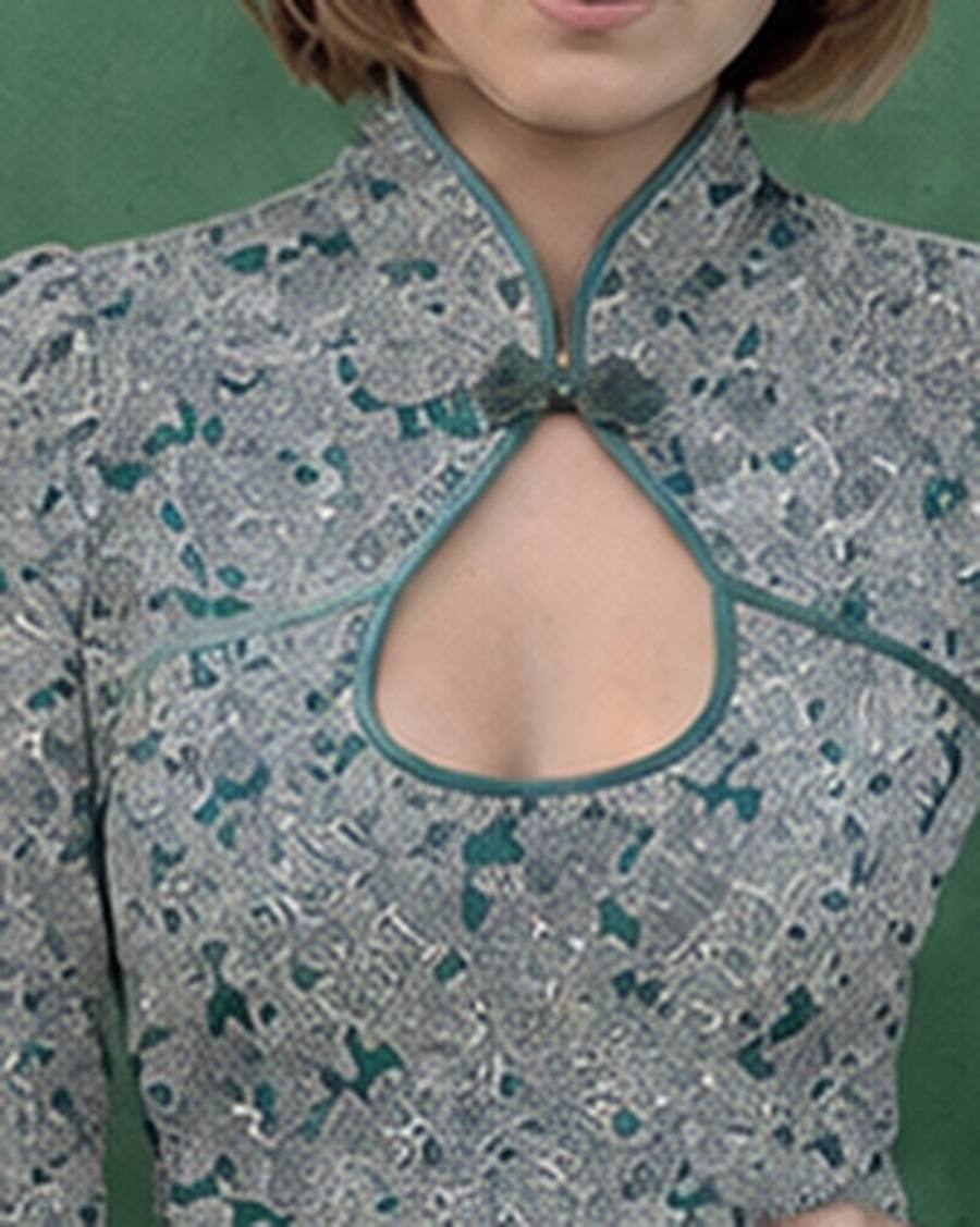 Yumeji Lilibet Dress, Long Sleeve, worn, at the bust
