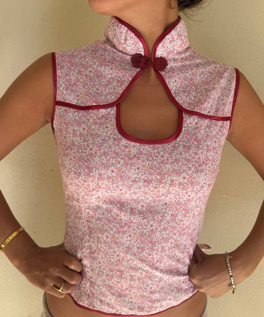 Yumeji Lilibet Blouse, Sleeveless, Pink