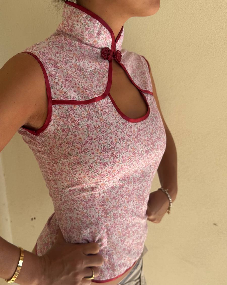 Yumeji Lilibet Blouse, Sleeveless, Pink