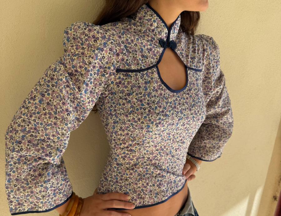 Yumeji Lilibet Blouse, Long Sleeve, Violette