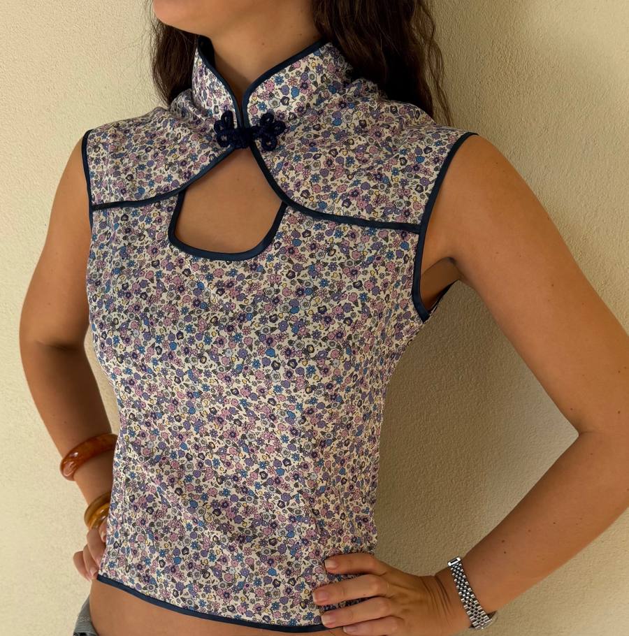 Yumeji Lilibet Blouse, Sleeveless, Violette