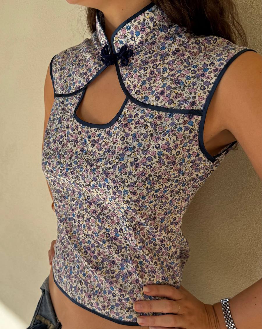 Yumeji Lilibet Blouse, Sleeveless, Violette