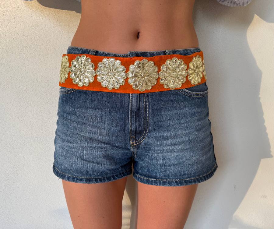 Freak Belt, Gold on Orange