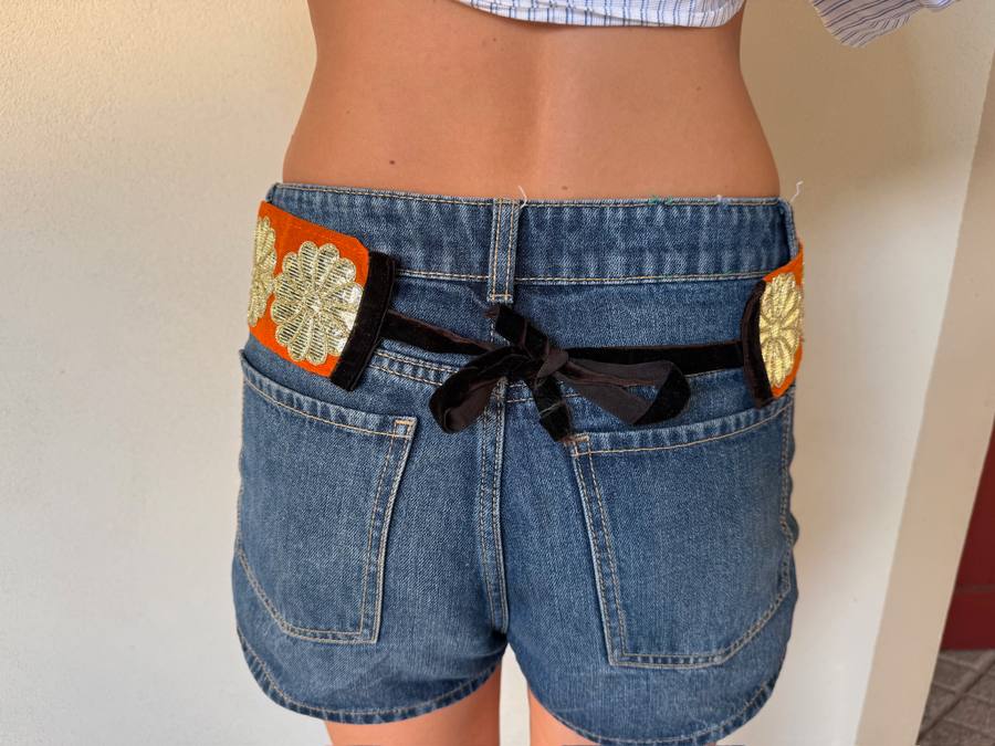 Freak Belt, Gold on Orange