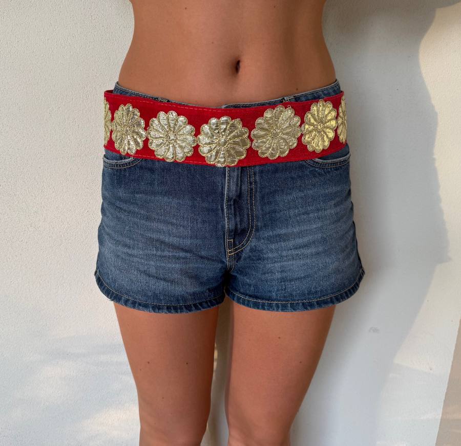 Freak Belt, Gold on Red