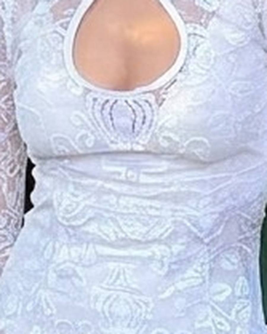 Yumeji Vera Dress, Long Sleeve, worn, at the bust